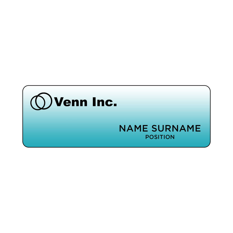 Tucson Express Plastic Name Badge: 3 x 1 In. (Q640022)