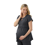 Women's 2-Pocket Empire Waist Maternity Top (Q640332)