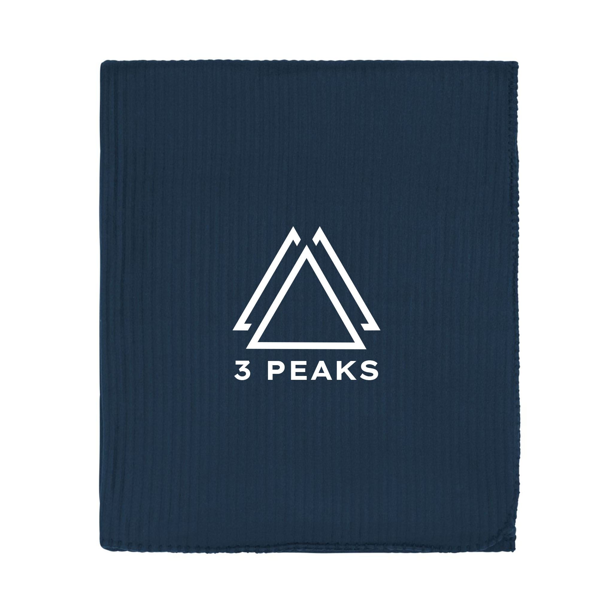 Ribbed Fleece Blanket  Imprinted with Logo (Q641322)