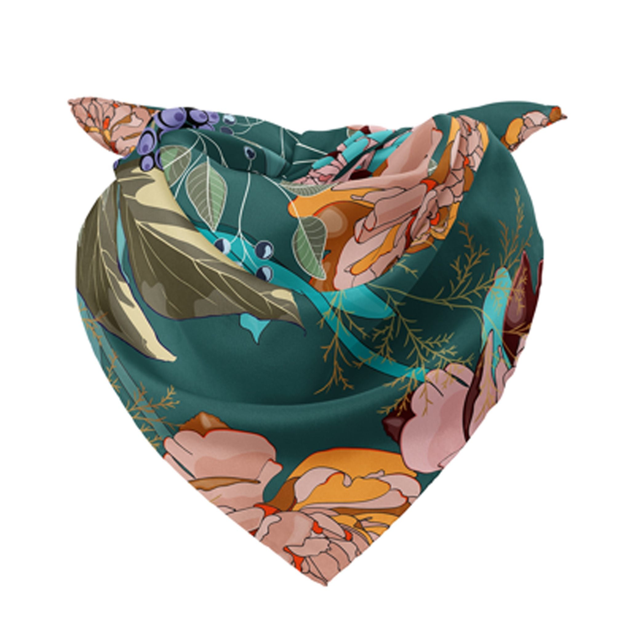 Large Silk Neckerchief Scarf - 26 Inch Triangle  Imprinted with Logo (Q641632)