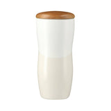 10 Oz. Reno Double Wall Ceramic Tumbler With Wood Lid (Q642322)
