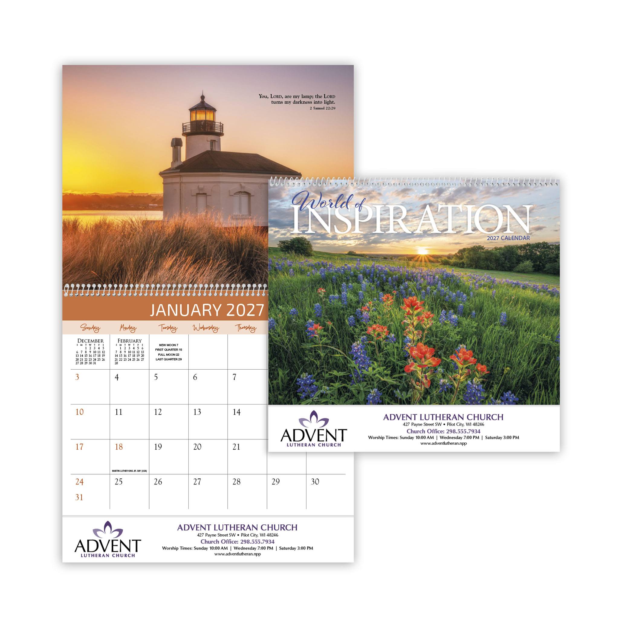 World of Inspiration Calendar  Imprinted with Logo (Q644722)