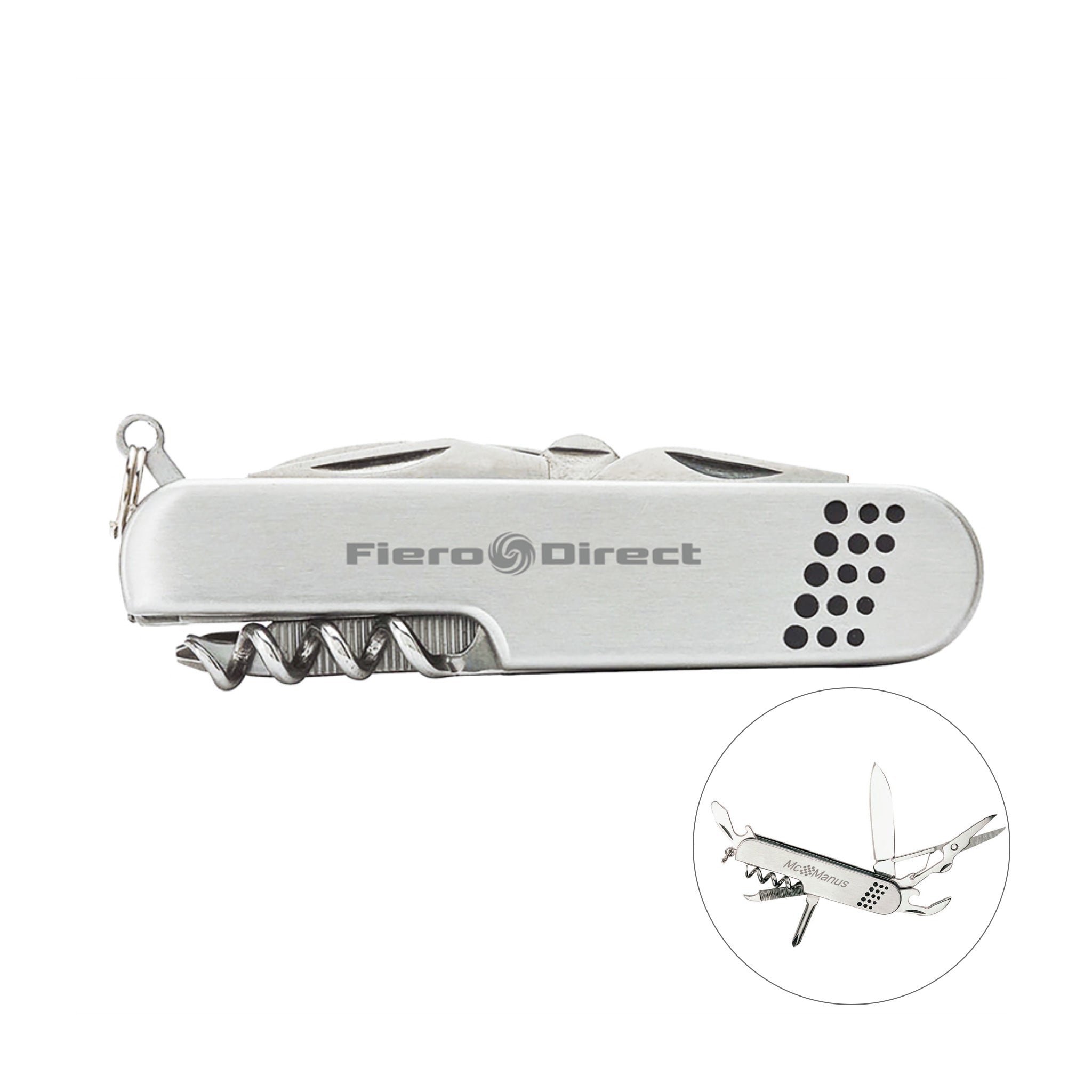 Stainless Steel Pocket Knife  Imprinted with Logo (Q645311)