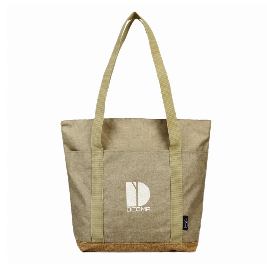 Sustainable Cork & RPET Tote With Zipper (Q649022)
