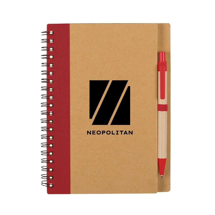 Eco-Inspired Spiral Notebook & Pen (80 Pages) (Q649311)