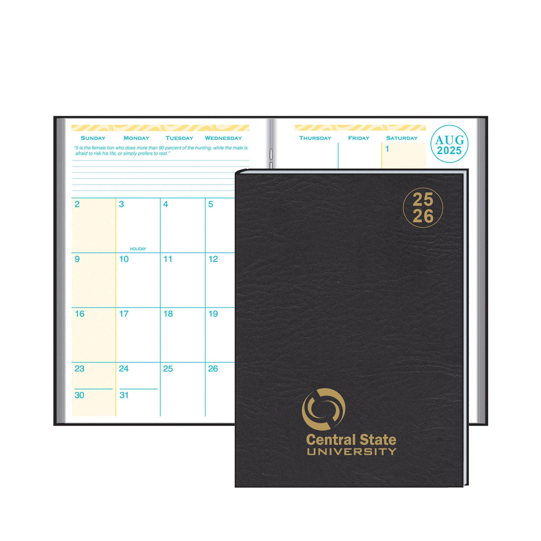 Morocco Cover Academic Monthly Desk Planner  Imprinted with Logo (Q650211)