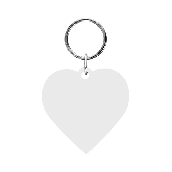 Custom Acrylic Heart Key Tag with Logo | Made in USA Key Tags ...