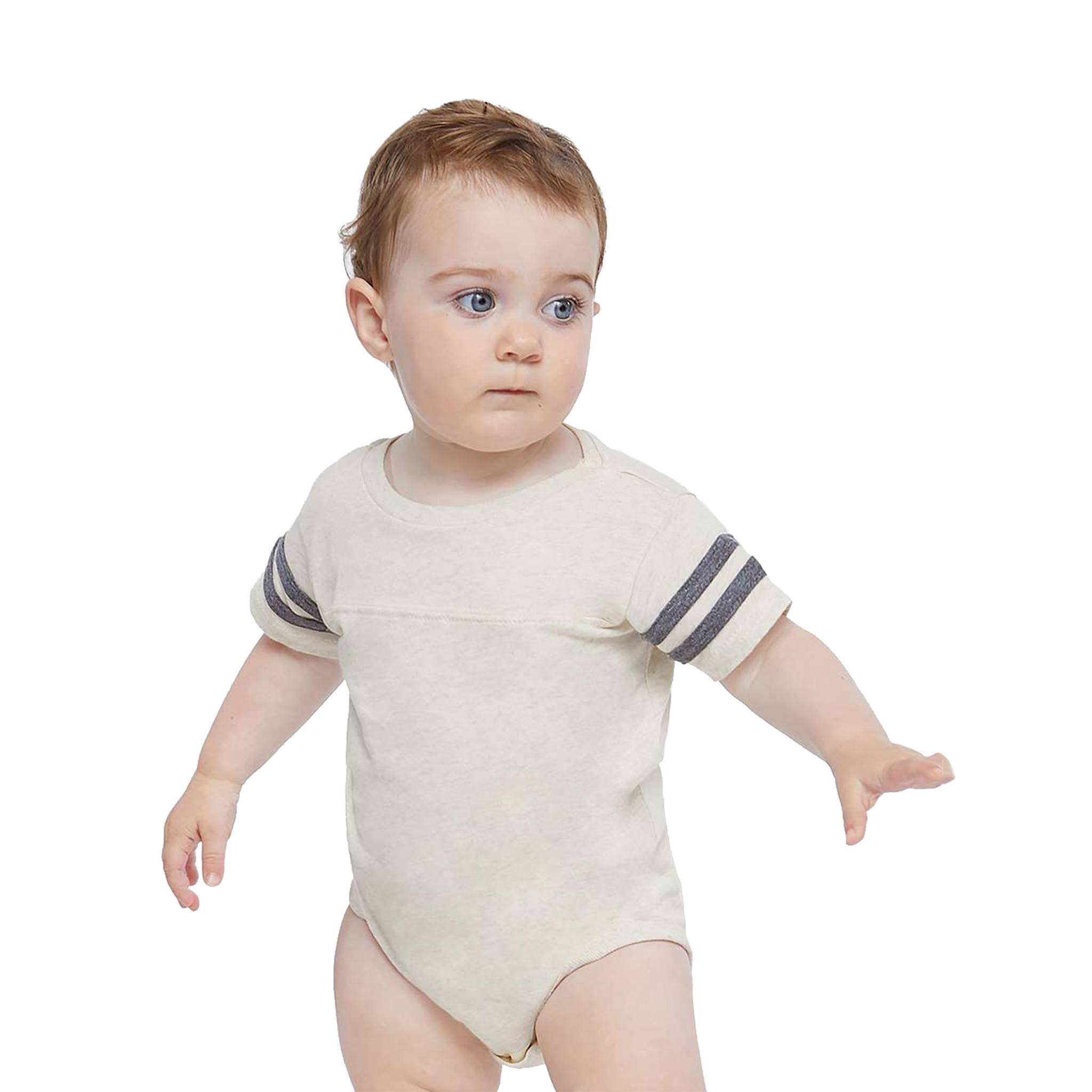Rabbit Skins Infant Football Fine Jersey Bodysuit  Imprinted with Logo (Q652332)