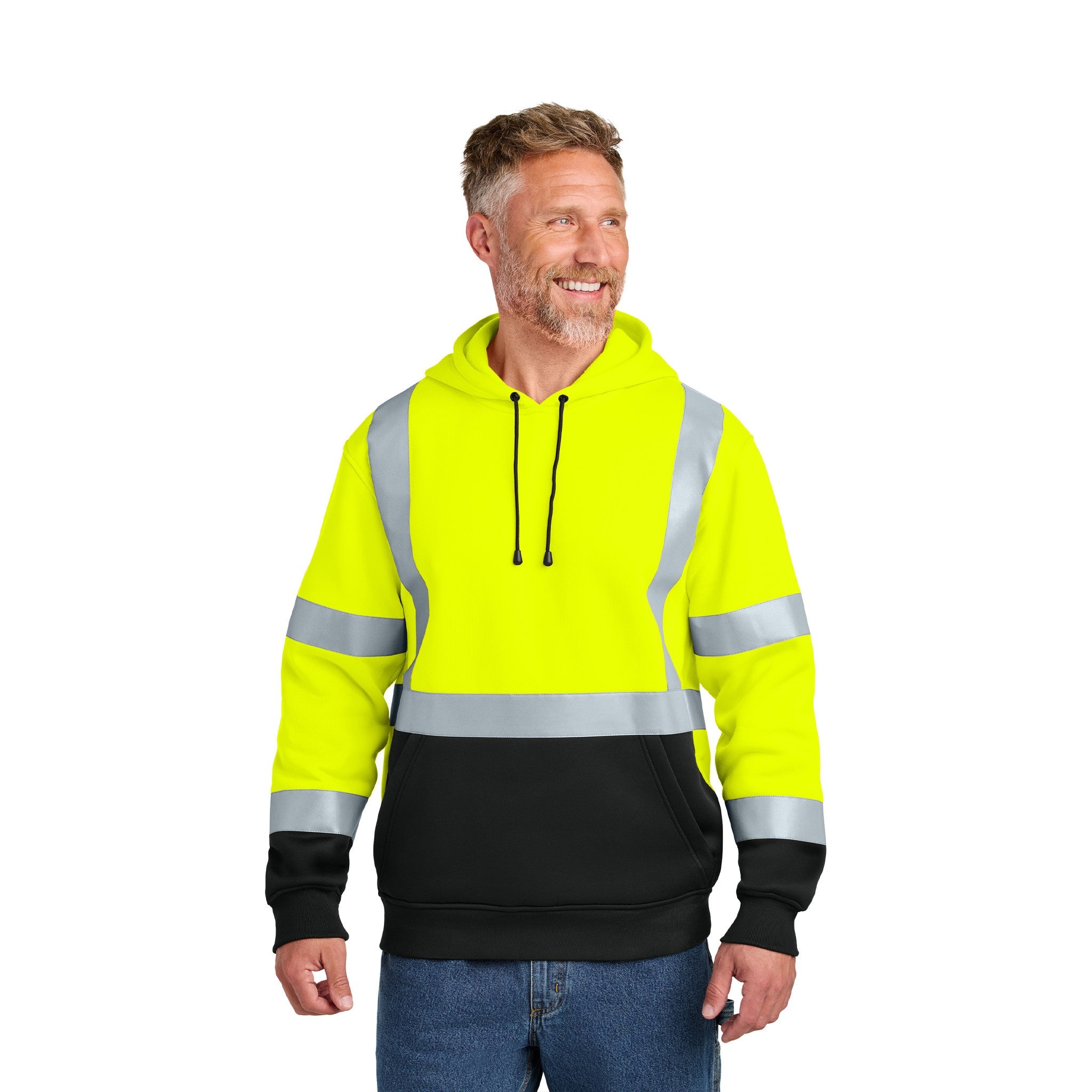 CornerStone® ANSI 107 Class 3 Heavy-Duty Fleece Pullover Hoodie  Imprinted with Logo (Q653332)