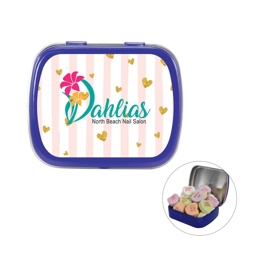 Small Mint Tin With Conversation Hearts (Q653611)