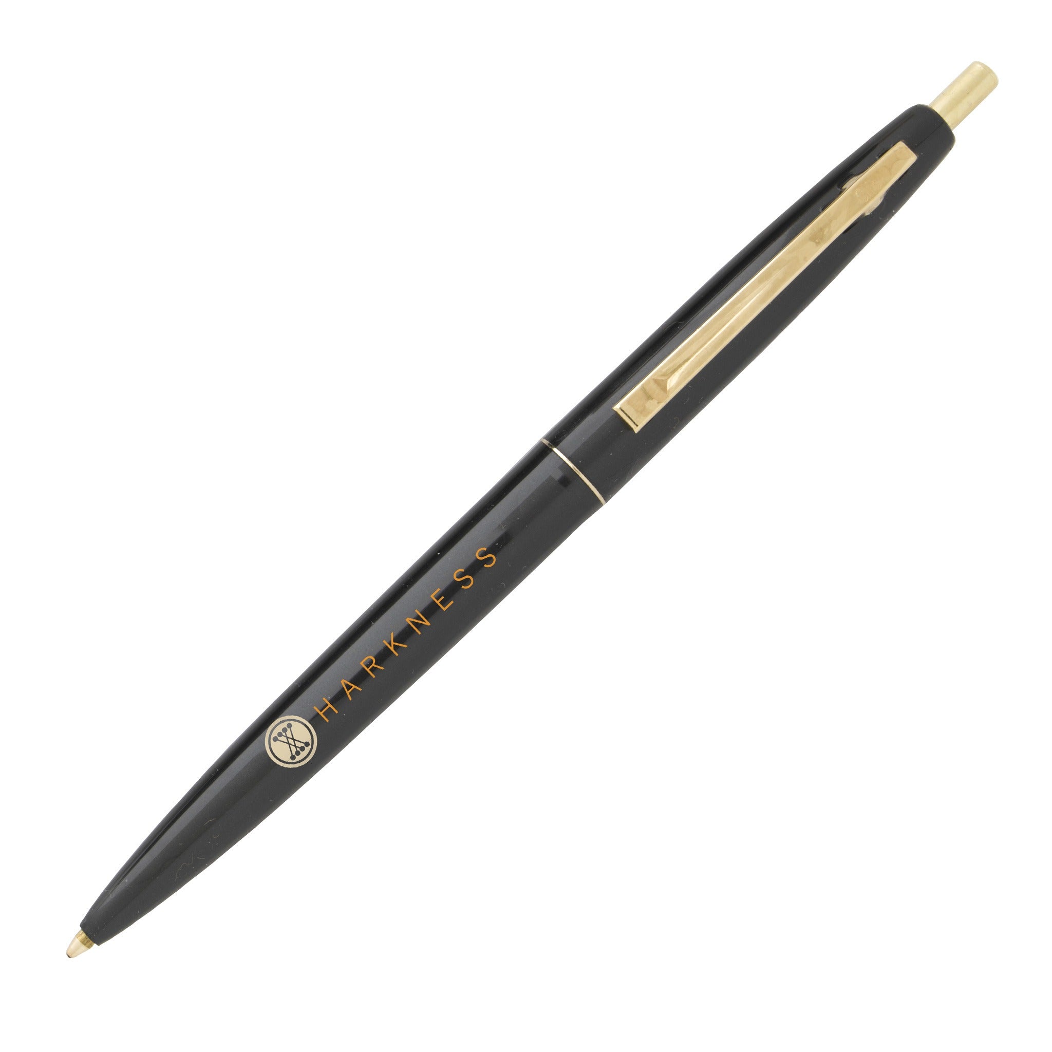 Clic™ Plastic Gold Plated Polished Pens  Imprinted with Logo (Q655311)