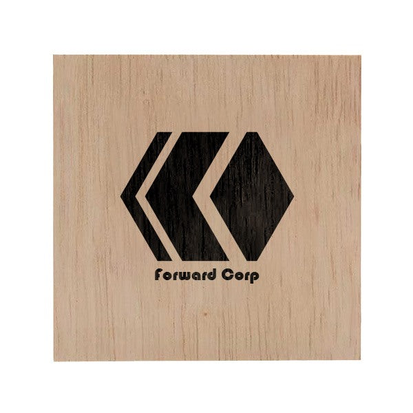 Wood Bottle Opener Coaster  Imprinted with Logo (Q655922)