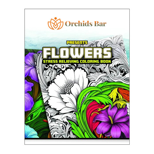 Flowers Large Coloring Book  Imprinted with Logo (Q656022)