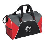 Color Panel Sport Duffel Bag  Imprinted with Logo (Q657311)