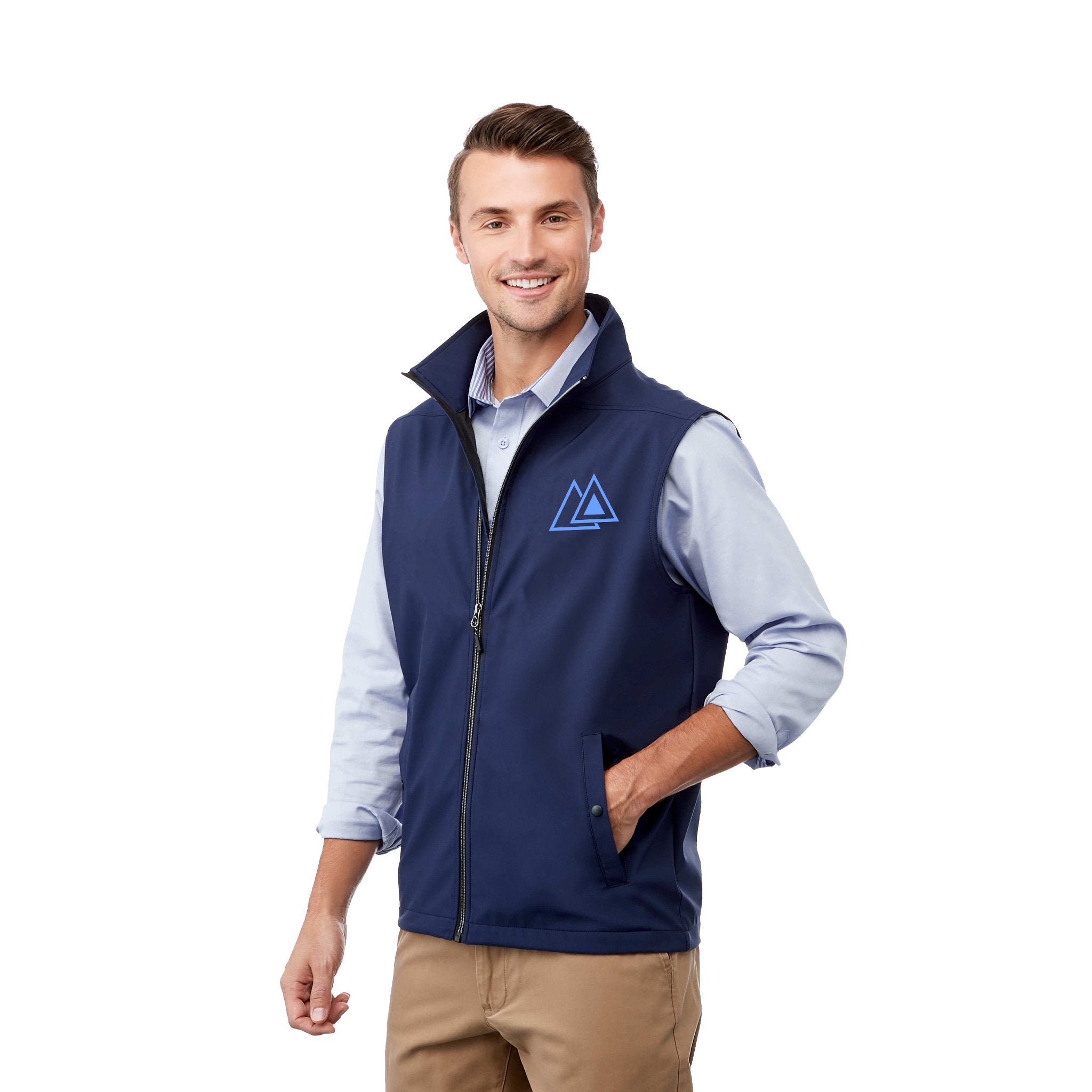 Men's Warlow Softshell Vests  Imprinted with Logo (Q659711)