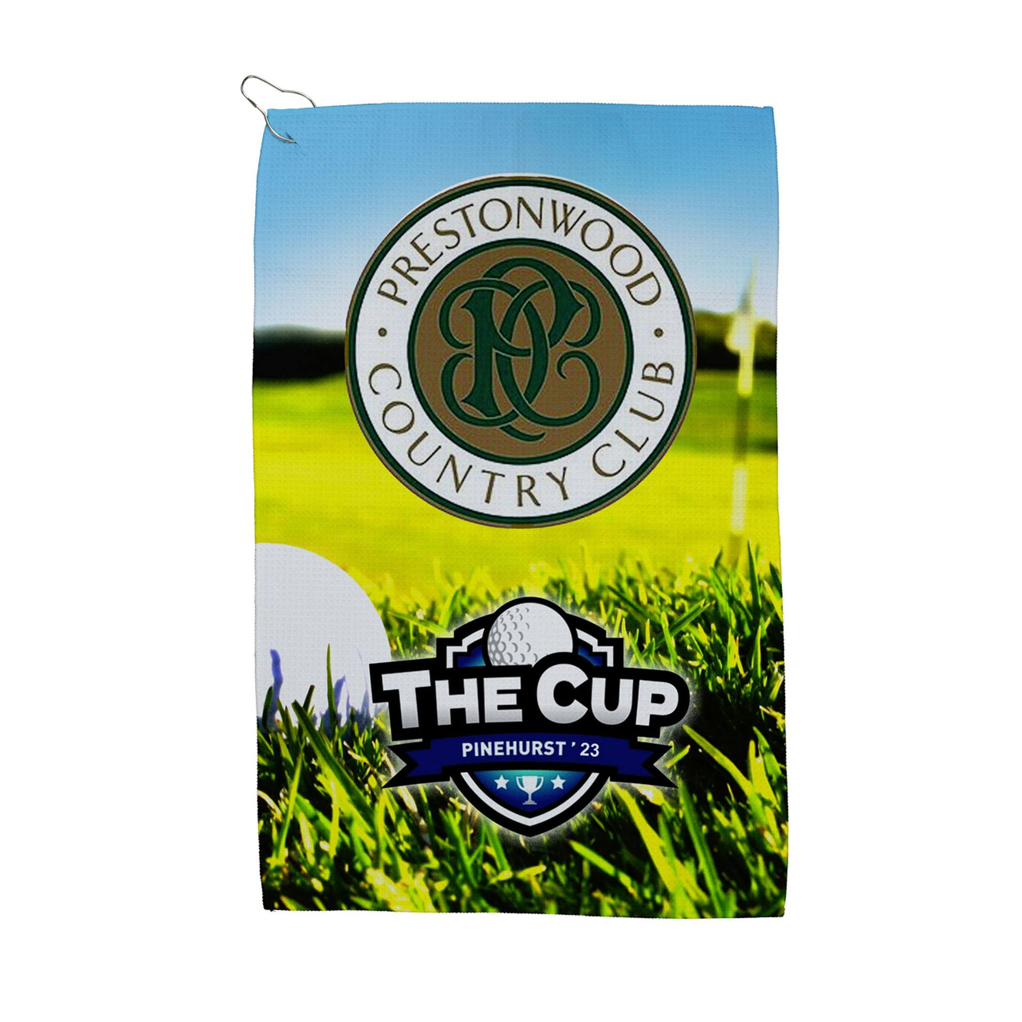 Eagle Full-Color Waffle Weave Golf and Sports Towel  Imprinted with Logo (Q659722)