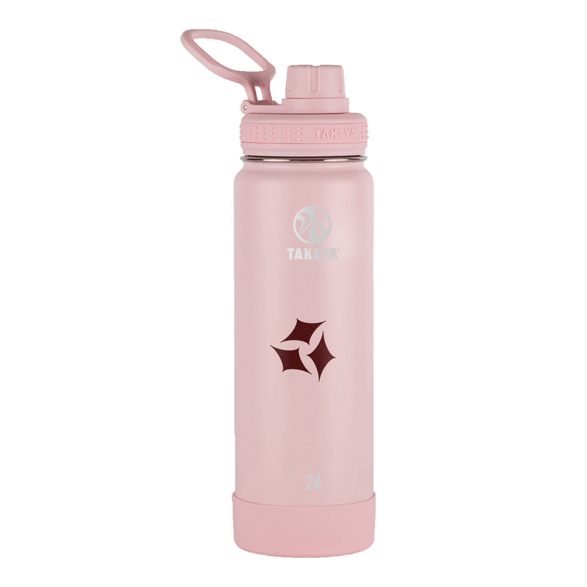 24 Oz. Takeya Actives Spout Lid Bottle - Blush  Imprinted with Logo (Q661622)