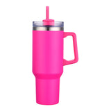 40 Oz. Double Wall Tumbler With Handle And Straw (Q661822)