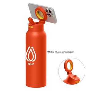 32 Oz. RINGO Pro Water Bottle with Magnetic Booster Ring - Orange (Q666532)
