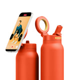 32 Oz. RINGO Pro Water Bottle with Magnetic Booster Ring - Orange (Q666532)