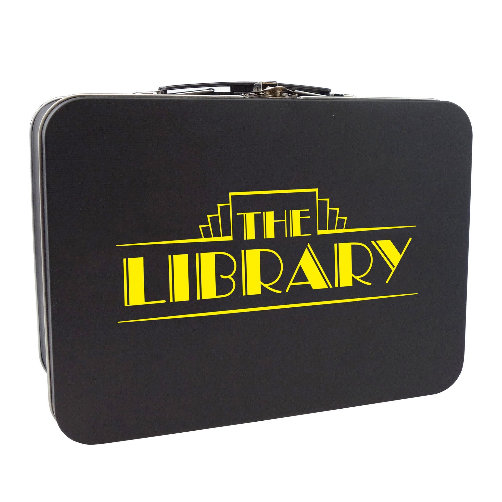 Matte Black Retro Lunch Boxes  Imprinted with Logo (Q669911)