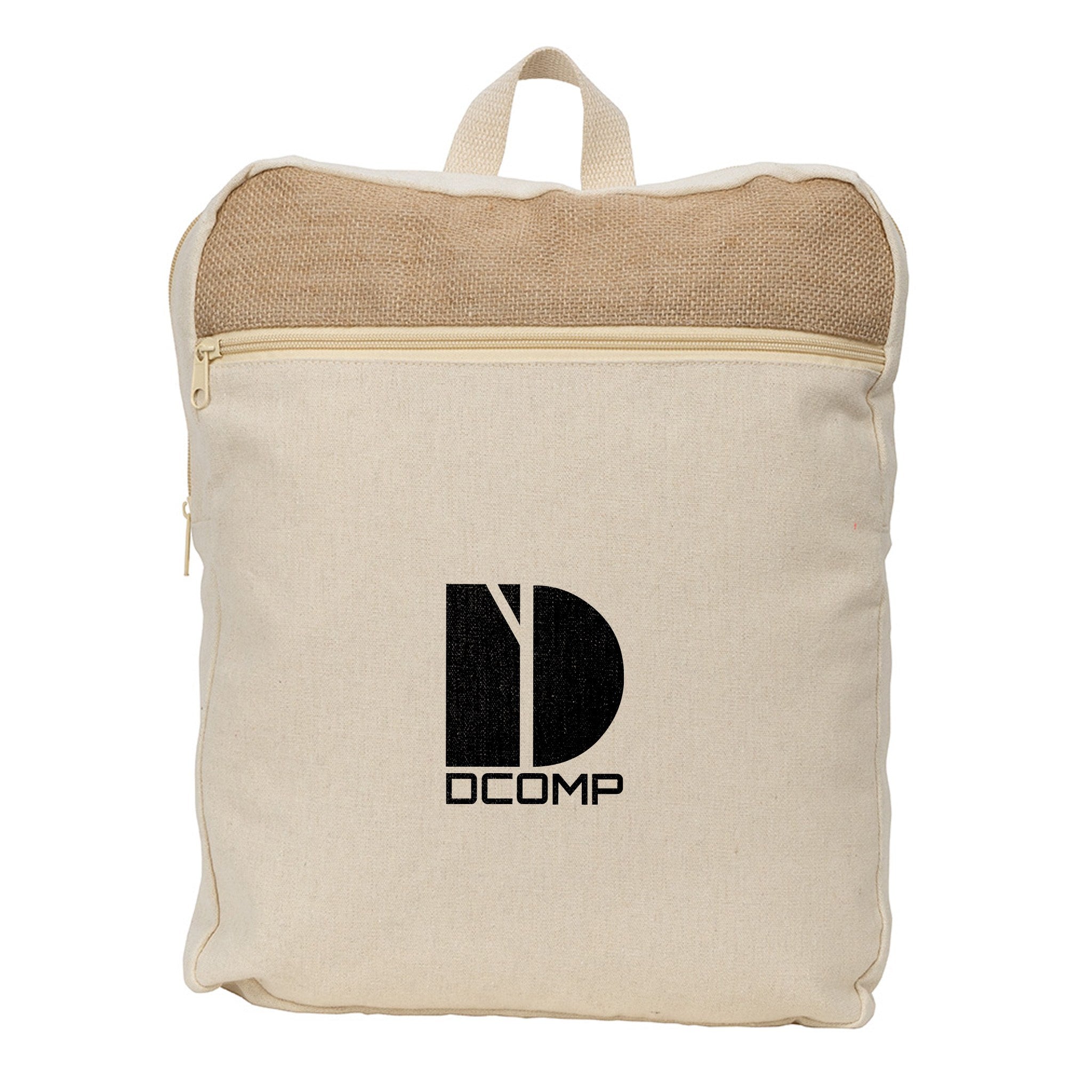 Savanna Jute & Recycled Cotton Backpack  Imprinted with Logo (Q670922)