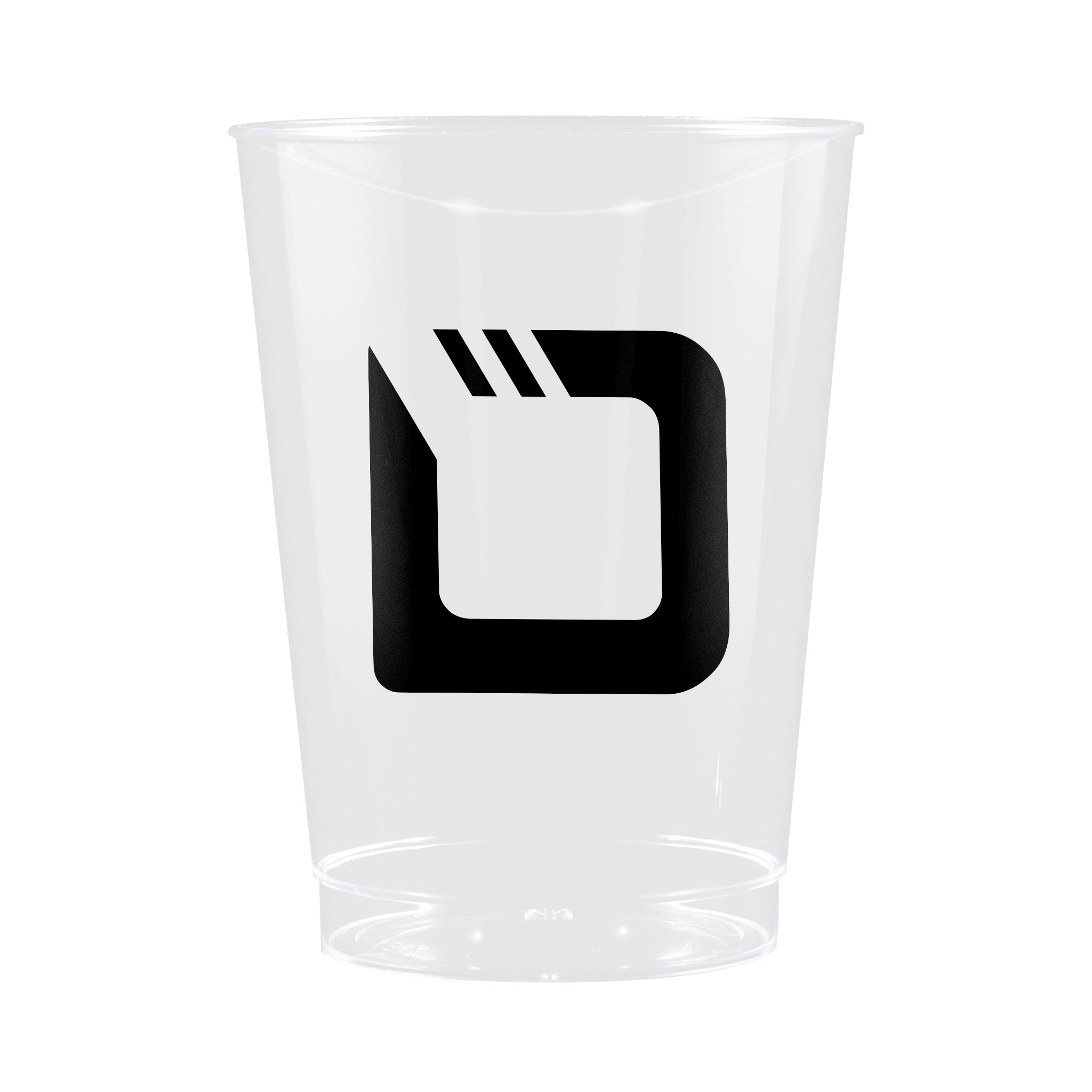 10 Oz. Clear Hard Plastic Cup  Imprinted with Logo (Q672211)