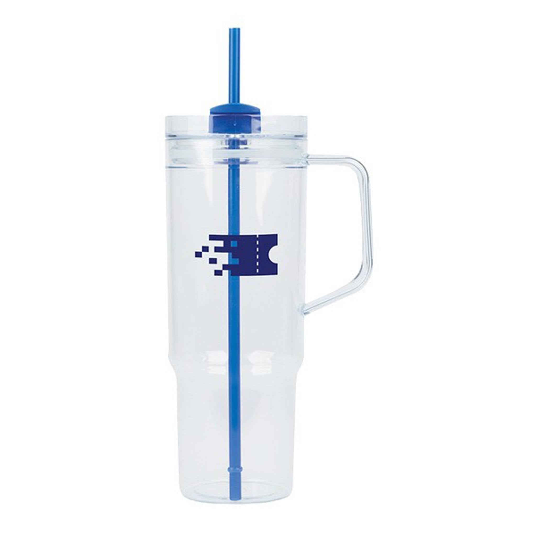 40 Oz. Oliver Clear AS Travel Mug  Imprinted with Logo (Q673022)