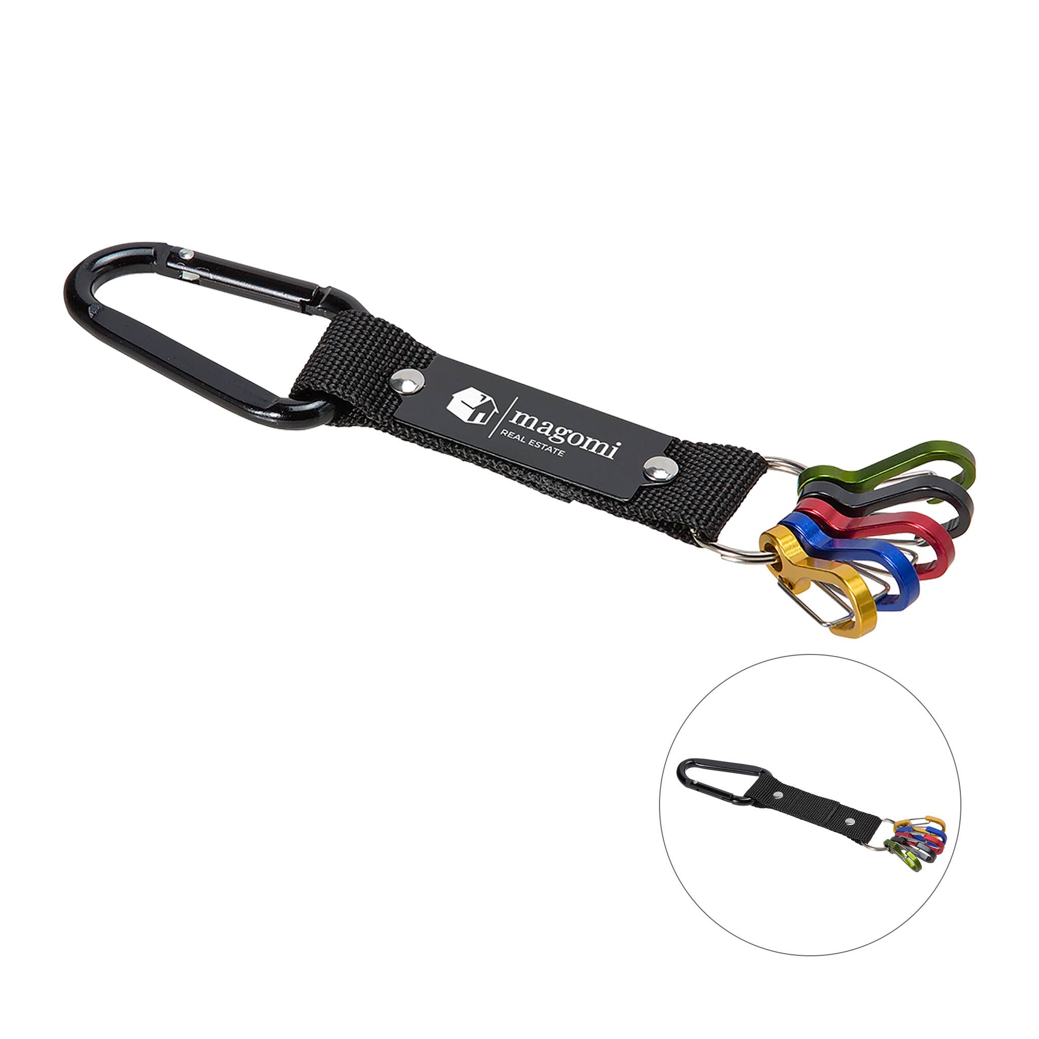 Aluminum Carabiner Strap With Color-Code Key Clips (Q674322)