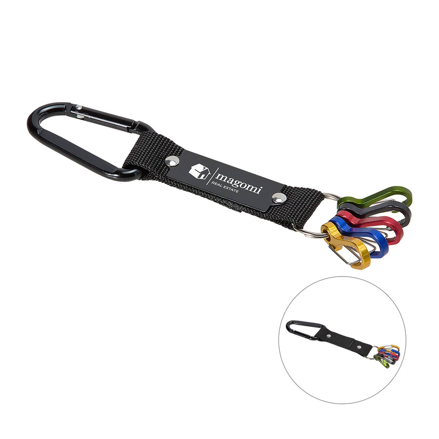 Aluminum Carabiner Strap With Color-Code Key Clips (Q674322)