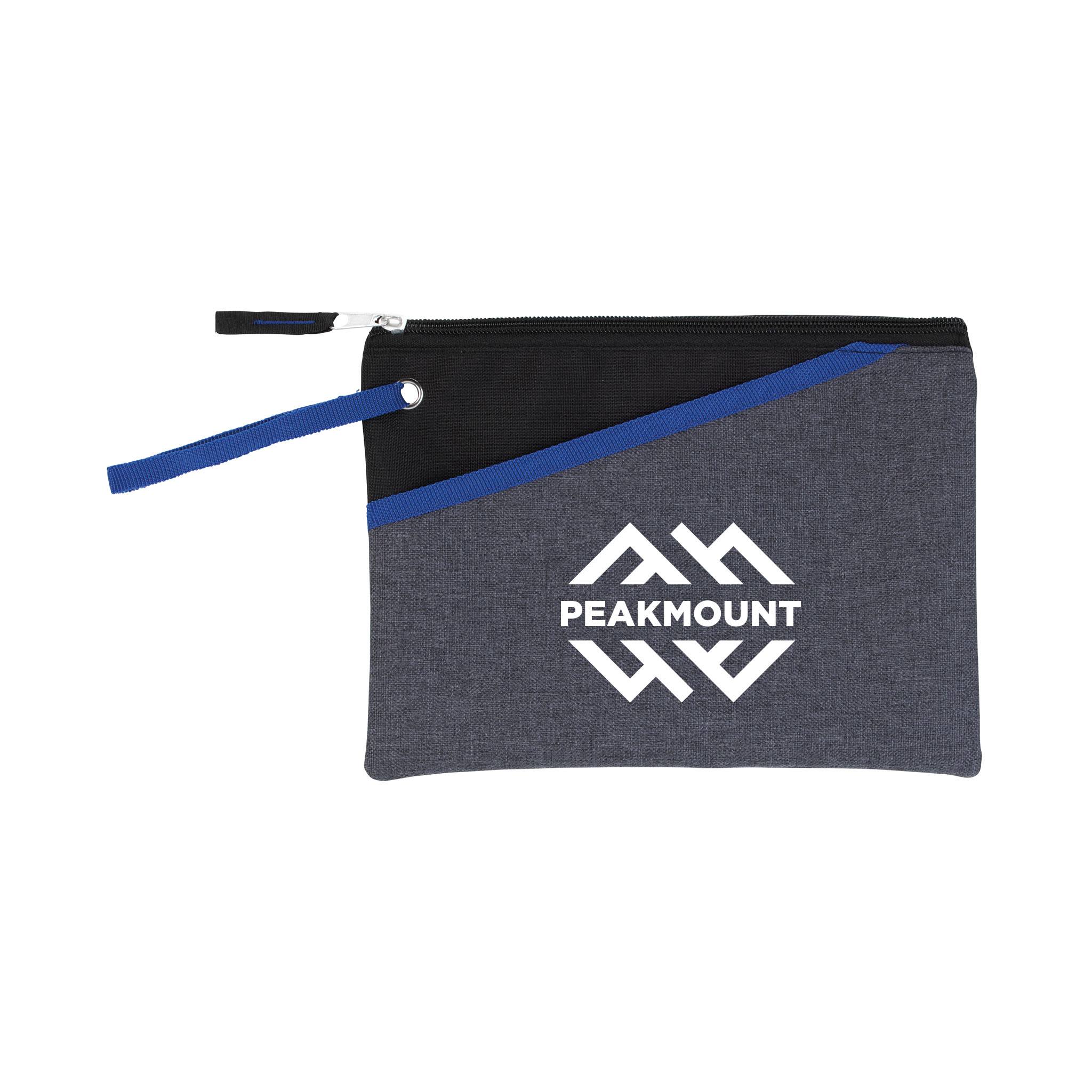 GoodValue Recycled PET Two-Tone Pouch  Imprinted with Logo (Q675422)