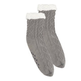 Cozy Cable Knit Slipper Socks (Q676122)