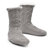 Cozy Cable Knit Slipper Socks (Q676122)