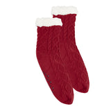 Cozy Cable Knit Slipper Socks (Q676122)