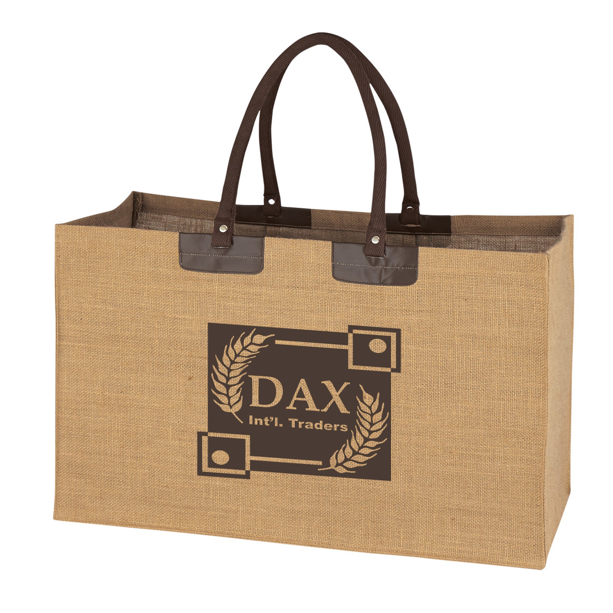 Jumbo Jute Tote Bag  Imprinted with Logo (Q676922)