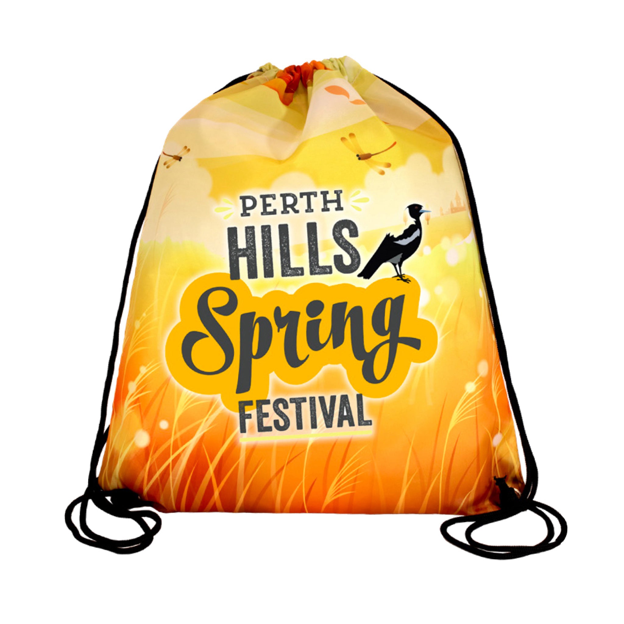 14W x 17H Lassen Drawstring Cinch Pack  Imprinted with Logo (Q677022)