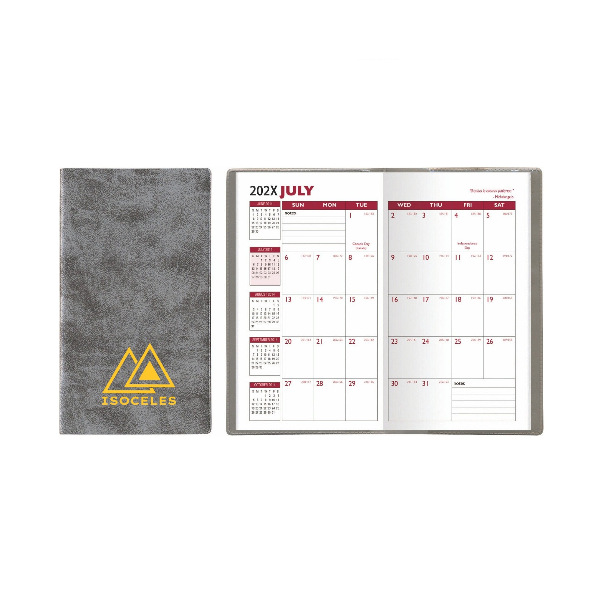 Executive Vinyl Academic Pocket Planner  Imprinted with Logo (Q678222)