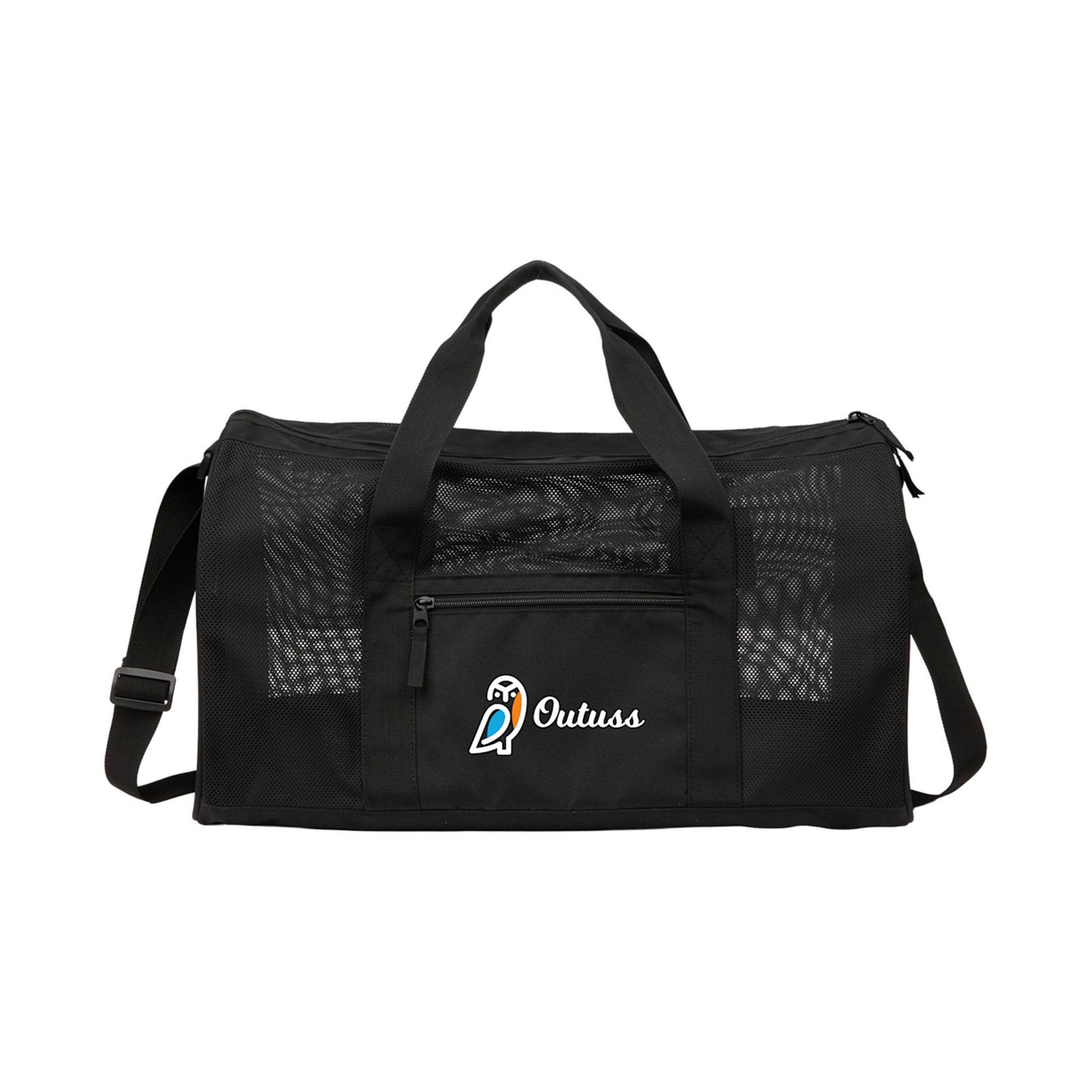 Mesh Recycled Duffle Bag  Imprinted with Logo (Q680432)
