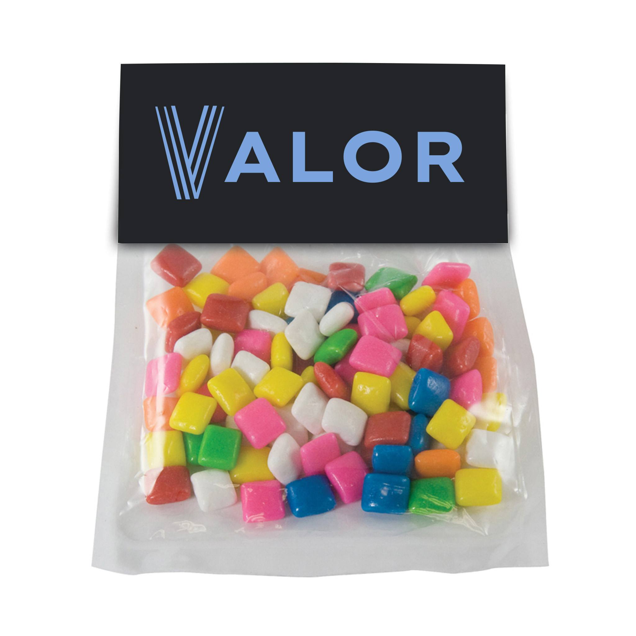 Candy Bag With Header Card Chicles Gum (Large)  Imprinted with Logo (Q681122)