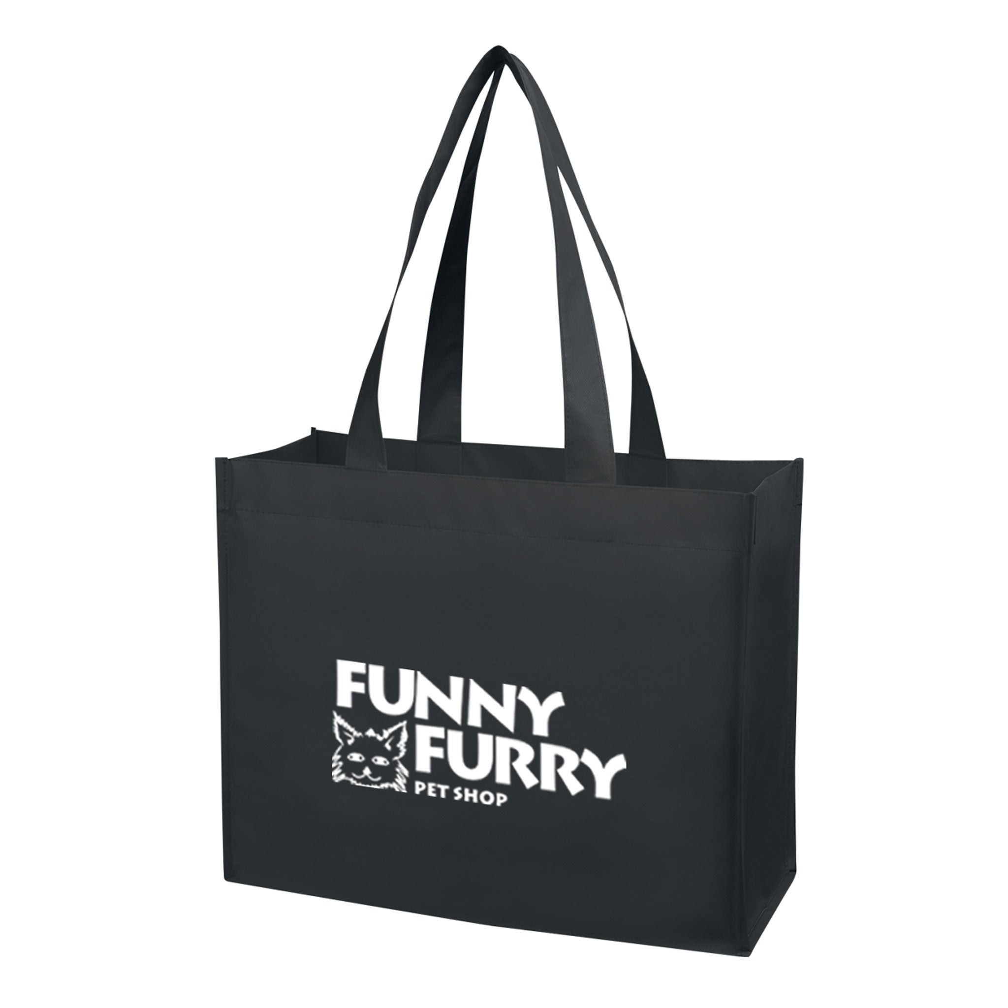 Matte Laminated Non-Woven Shopper Tote  Imprinted with Logo (Q682235)