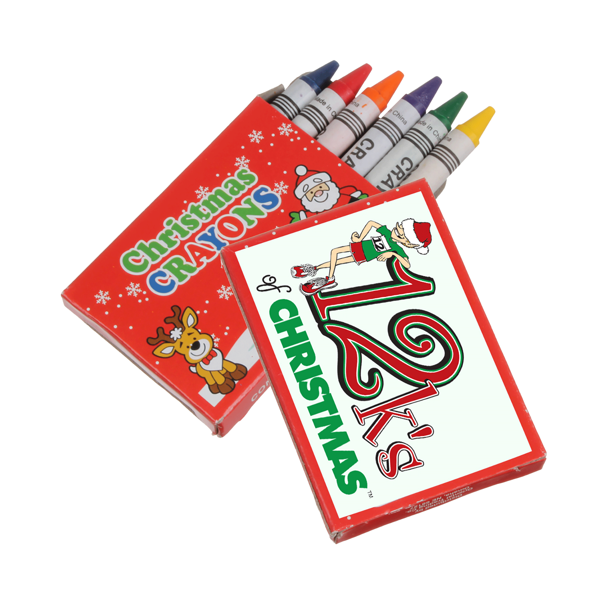 6 Pack Christmas Crayons  Imprinted with Logo (Q682411)