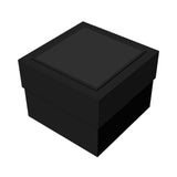 4" x 4" x 3" Black Deluxe Gift Box (Q690322)