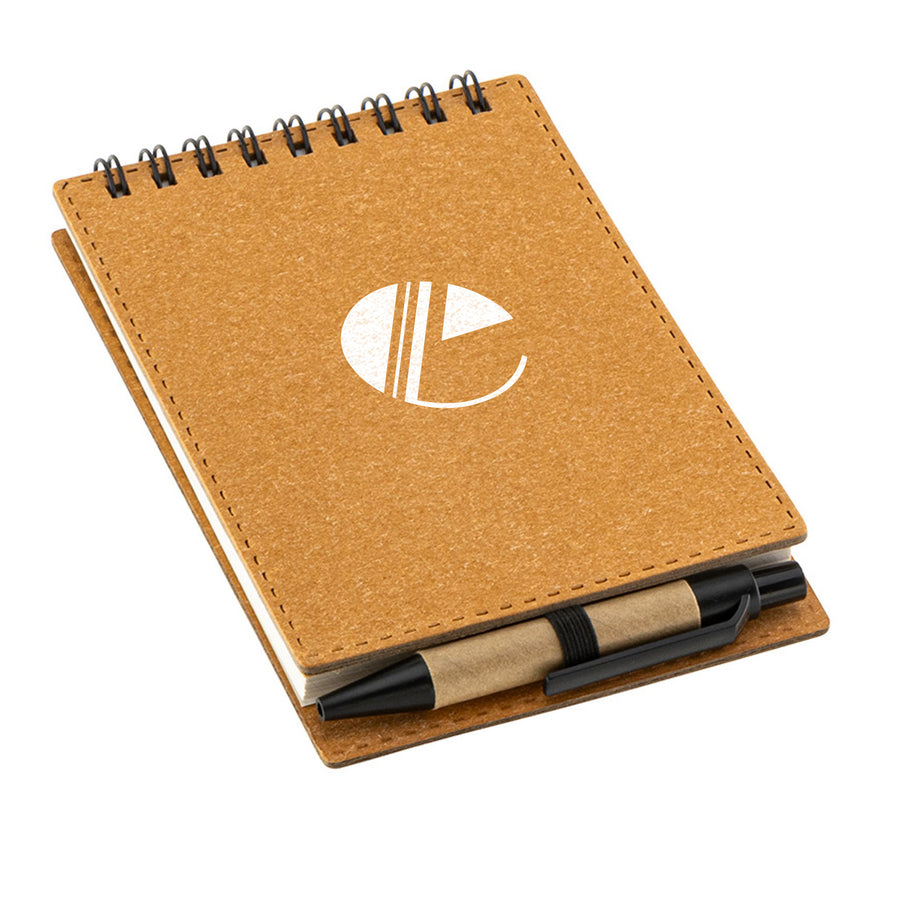 Flip Recycled Spiral Notebook With Pen (Q690922)