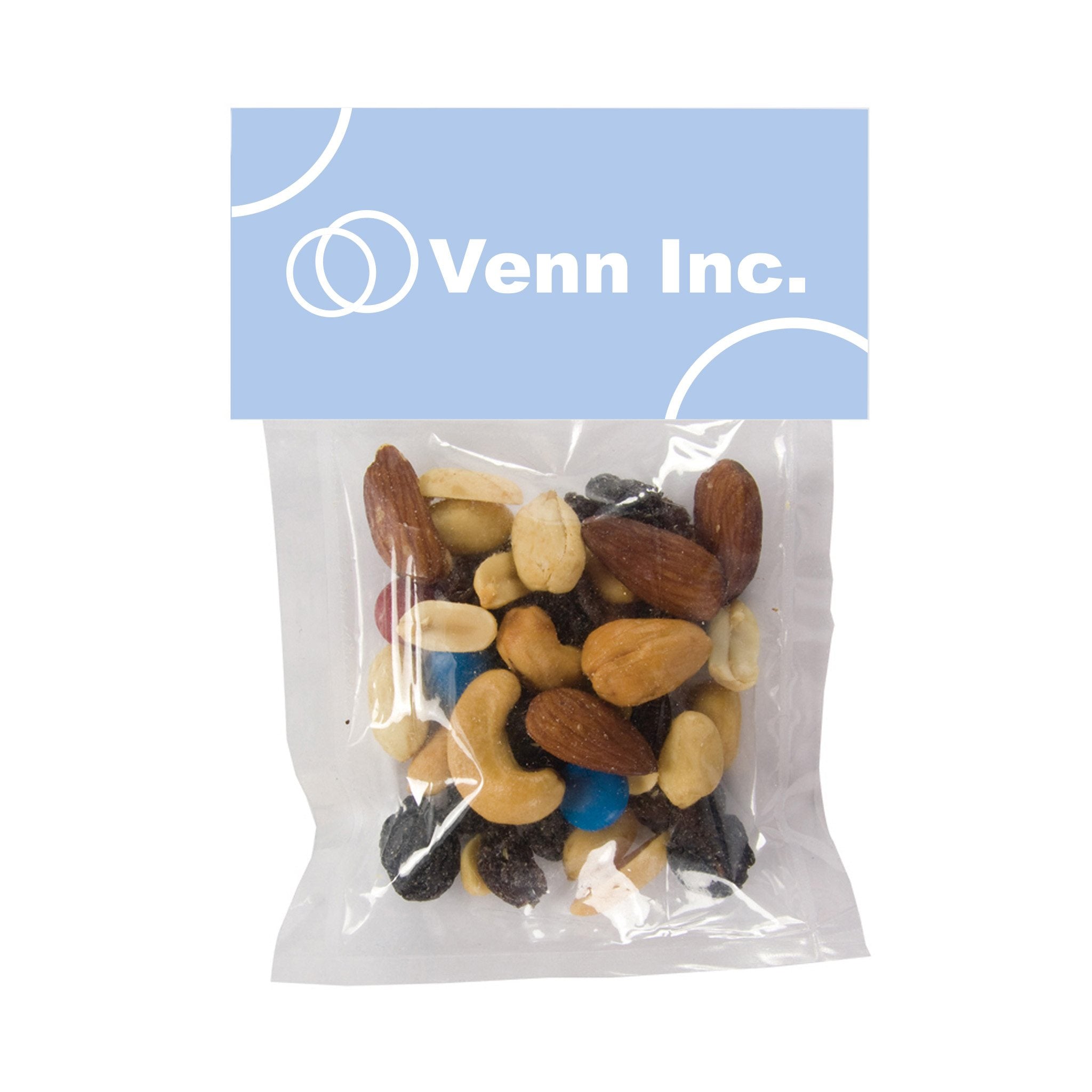 Candy Bag With Header Card Trail Mix (Large)  Imprinted with Logo (Q691122)