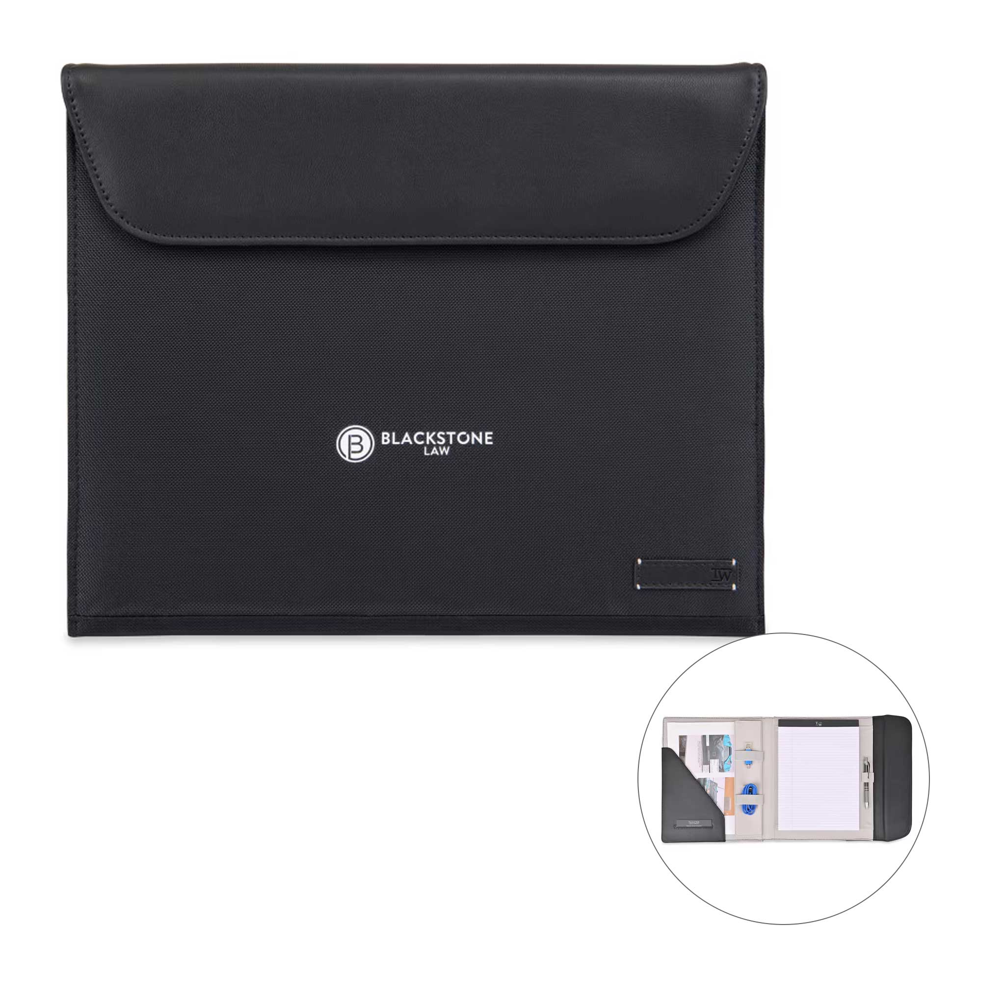 Travis & Wells® Lennox Padfolio - Black (Q691922)