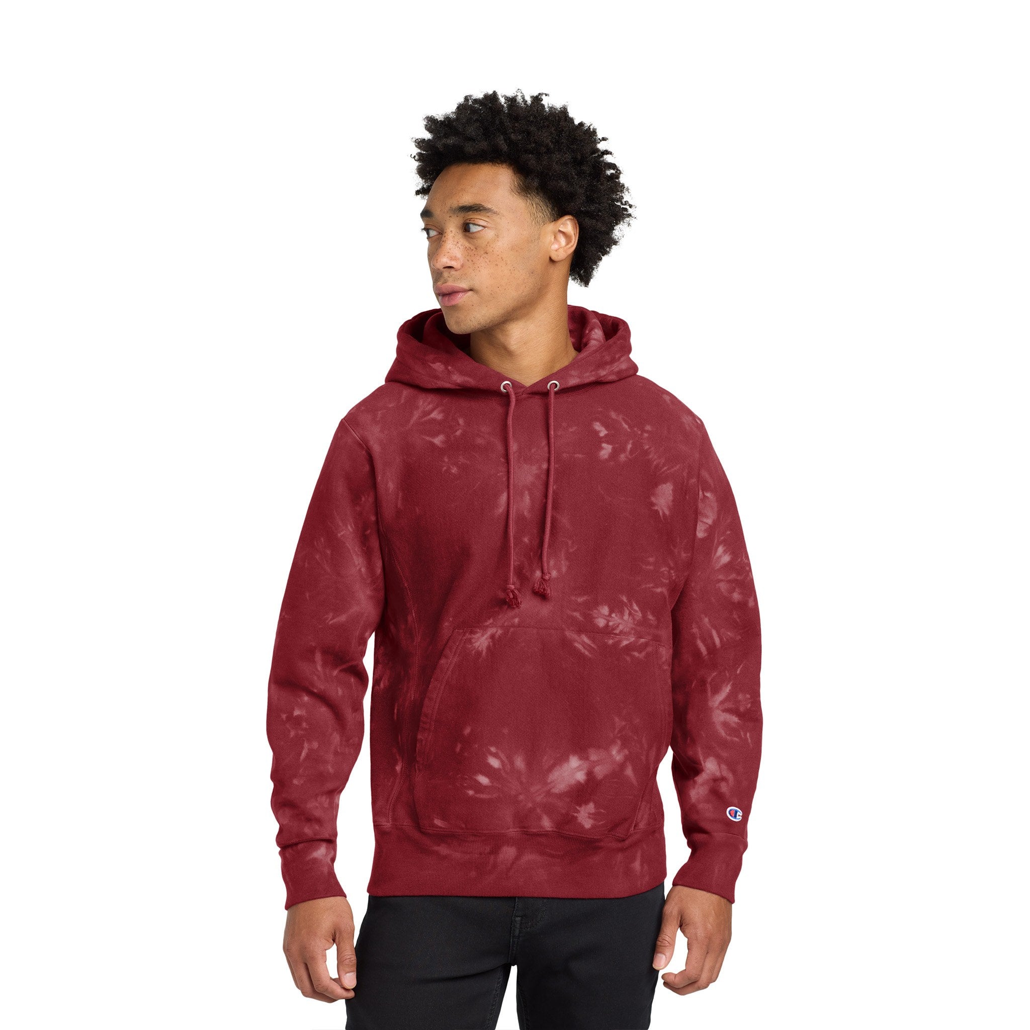 Champion® Reverse Weave® Scrunch-Dye Tie-Dye Hooded Sweatshirt (Q692332)
