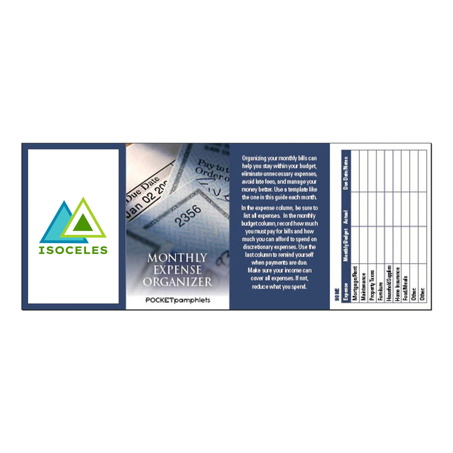 Monthly Expense Organizer Pocket Pamphlet (Q693222)