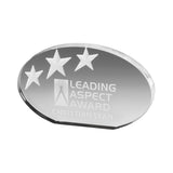 Oval Deep Etch Awards (8") (Q69542)