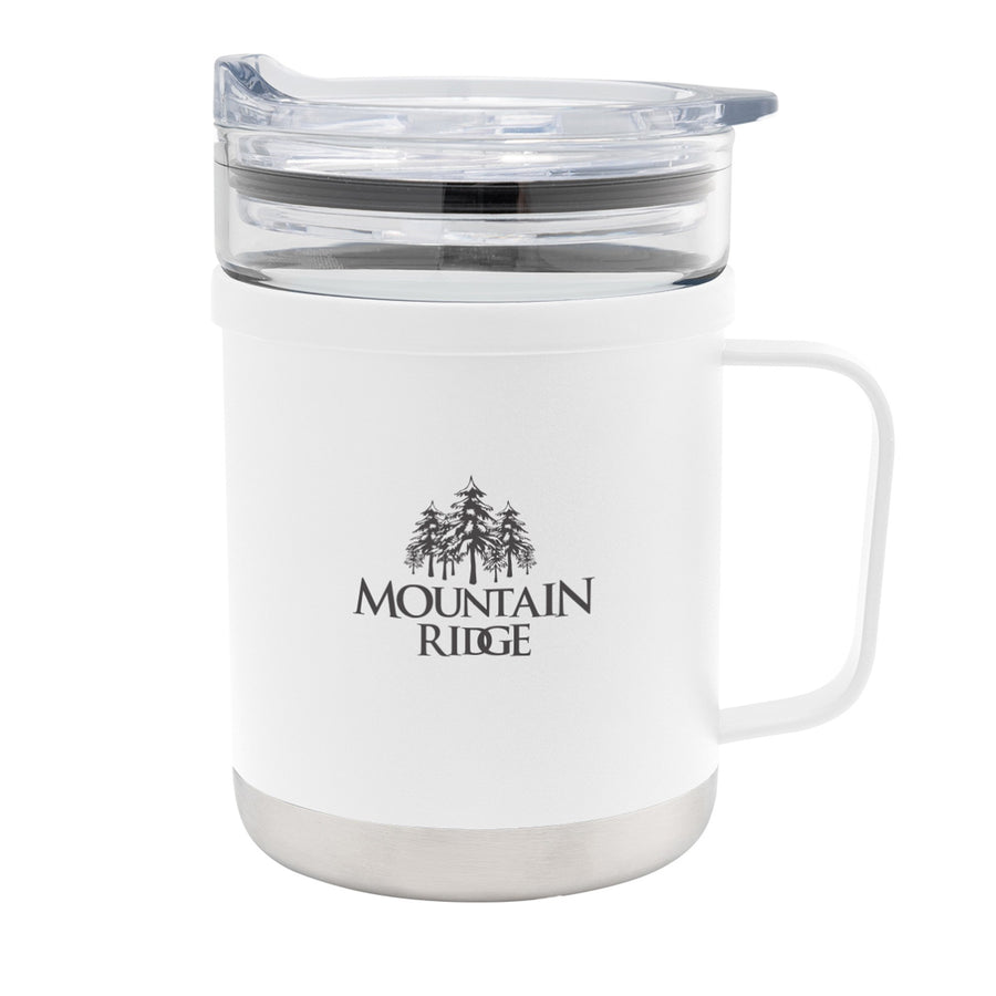 15 Oz. Glass And Stainless Steel Mug (Q696122)