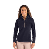 Clique Powder Recycled Fleece Womens Half Zip Hooded Pullover (Q698432)